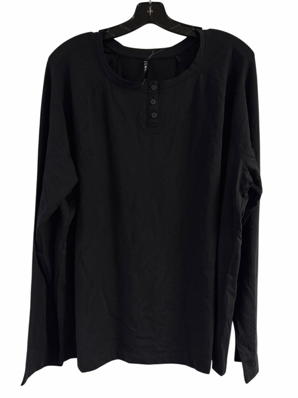 New Men’s Soma Black Henley Pajama Top Super Soft Size XL